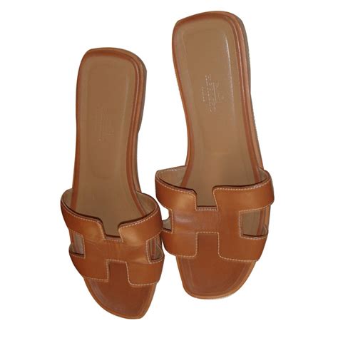 sandalias oran hermes marron|hermes oran sandals.